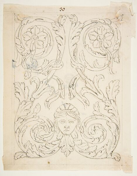 Vegetal design with a face 