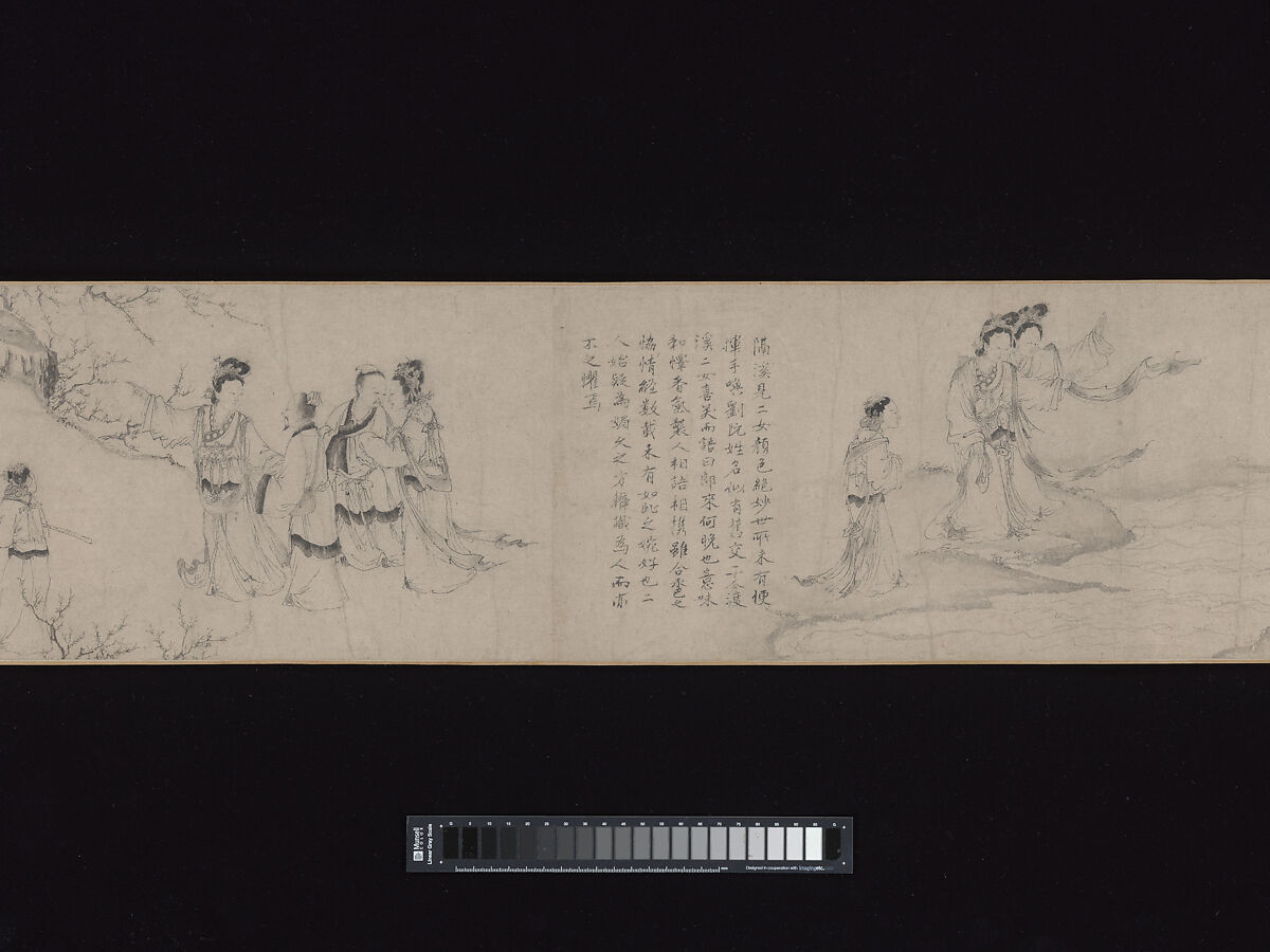 Liu Chen and Ruan Zhao Entering the Tiantai Mountains, Zhao Cangyun (Chinese, active late 13th–early 14th century), Handscroll; ink on paper, China