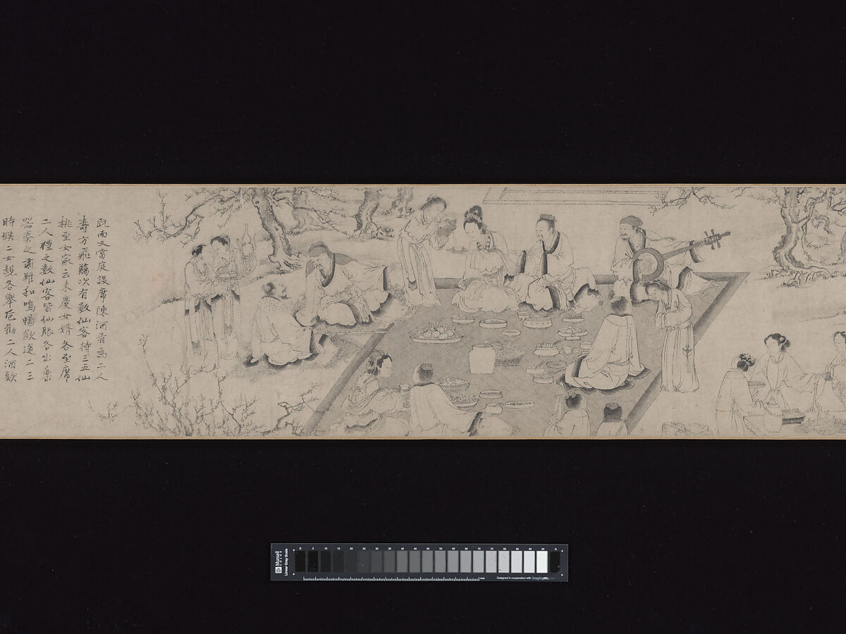 Liu Chen and Ruan Zhao Entering the Tiantai Mountains, Zhao Cangyun (Chinese, active late 13th–early 14th century), Handscroll; ink on paper, China