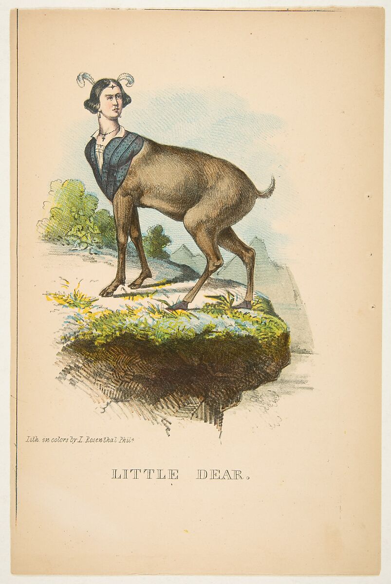 Little Dear, from "The Comic Natural History of the Human Race", Henry Louis Stephens (American, Philadelphia, Pennsylvania 1824–1882 Bayonne, New Jersey), Color lithograph with watercolor and gum 