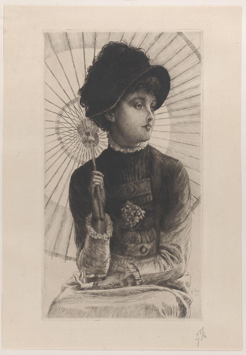 Summer, James Tissot (French, Nantes 1836–1902 Chenecey-Buillon), Etching and drypoint on laid paper; only state 
