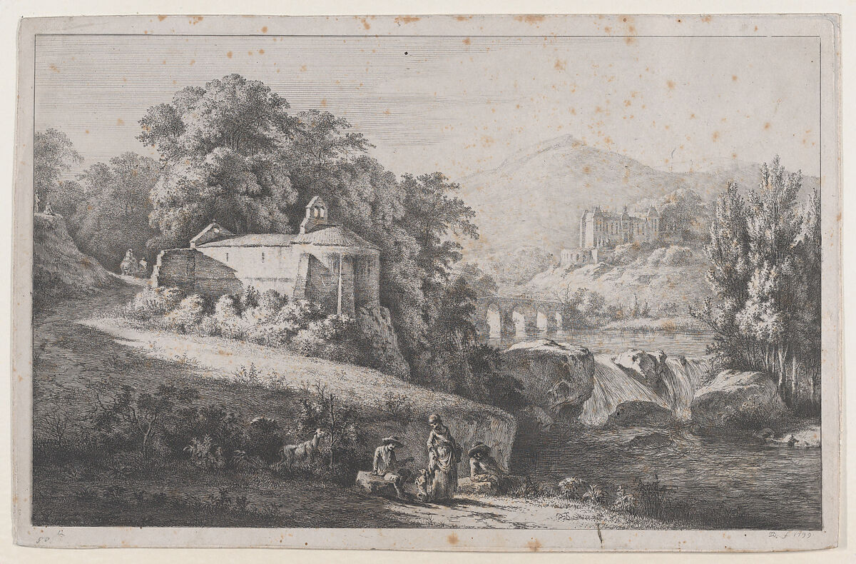 Old Chapel at Châtillon-d'Azergues, Jean Jacques de Boissieu (French, Lyons 1736–1810 Lyons), Etching with drypoint; third state of three 