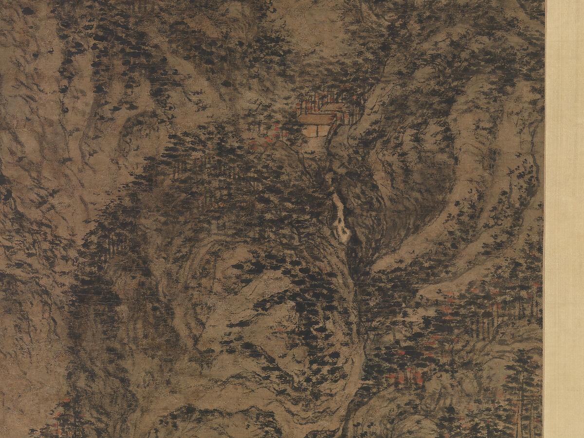 Simple Retreat, Wang Meng (Chinese, ca. 1308–1385), Hanging scroll; ink and color on paper, China