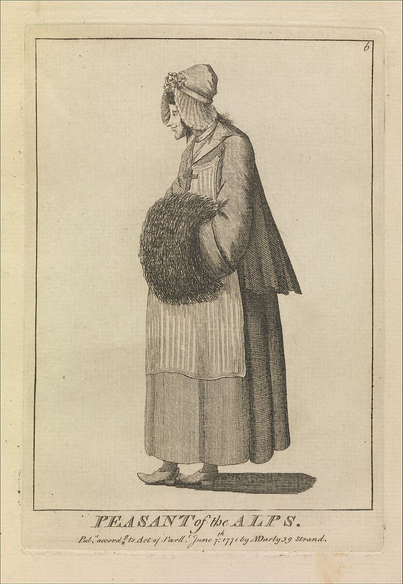 Peasant of the Alps, After Henry William Bunbury (British, Mildenhall, Suffolk 1750–1811 Keswick, Cumberland), Etching 