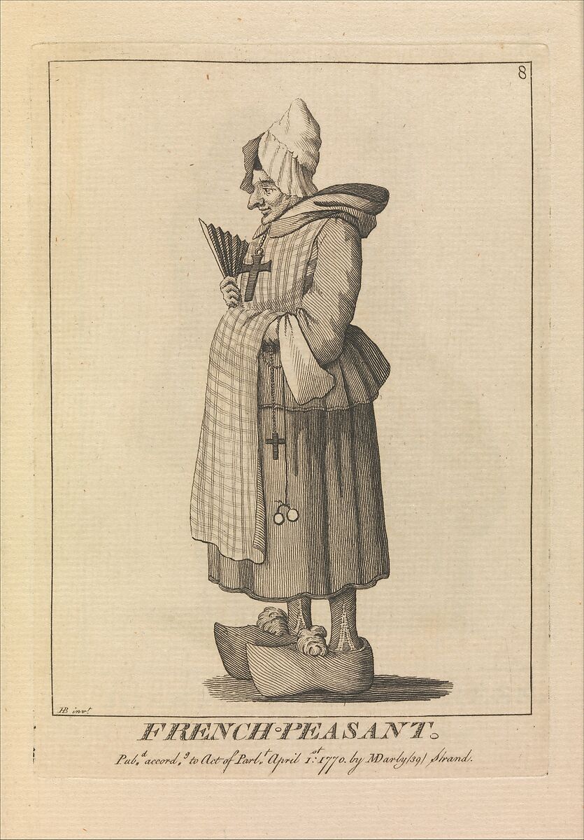French Peasant, After Henry William Bunbury (British, Mildenhall, Suffolk 1750–1811 Keswick, Cumberland), Etching 