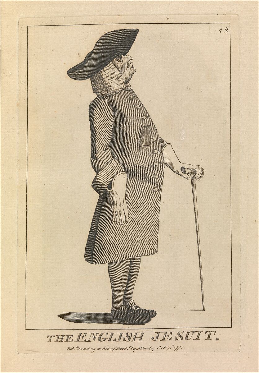 The English Jesuit, Matthias Darly (British, ca. 1721–1780 London), Etching 