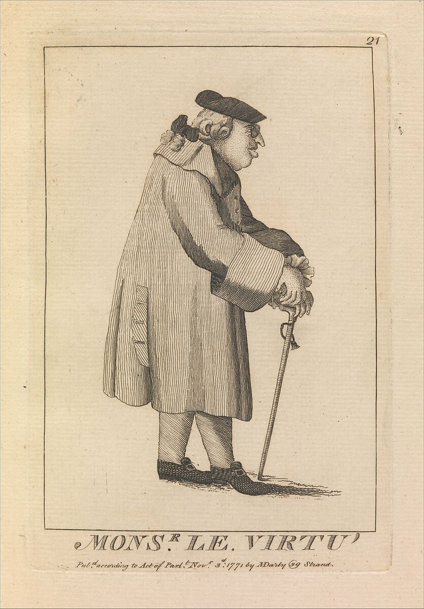 Monsieur Le Virtu, Matthias Darly (British, ca. 1721–1780 London), Etching 
