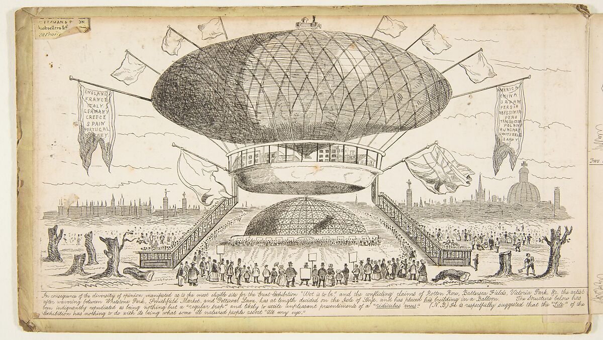 The Great Exhibition "Wot is to Be", Probable Results of The Industry of All Nations in The Year '51, Showing What is to be Exhibited, Who is To Exhibit, in Short How Its All Going to Be Done, George Augustus Sala (British, London 1828–1895 Hove), Wood engraving 