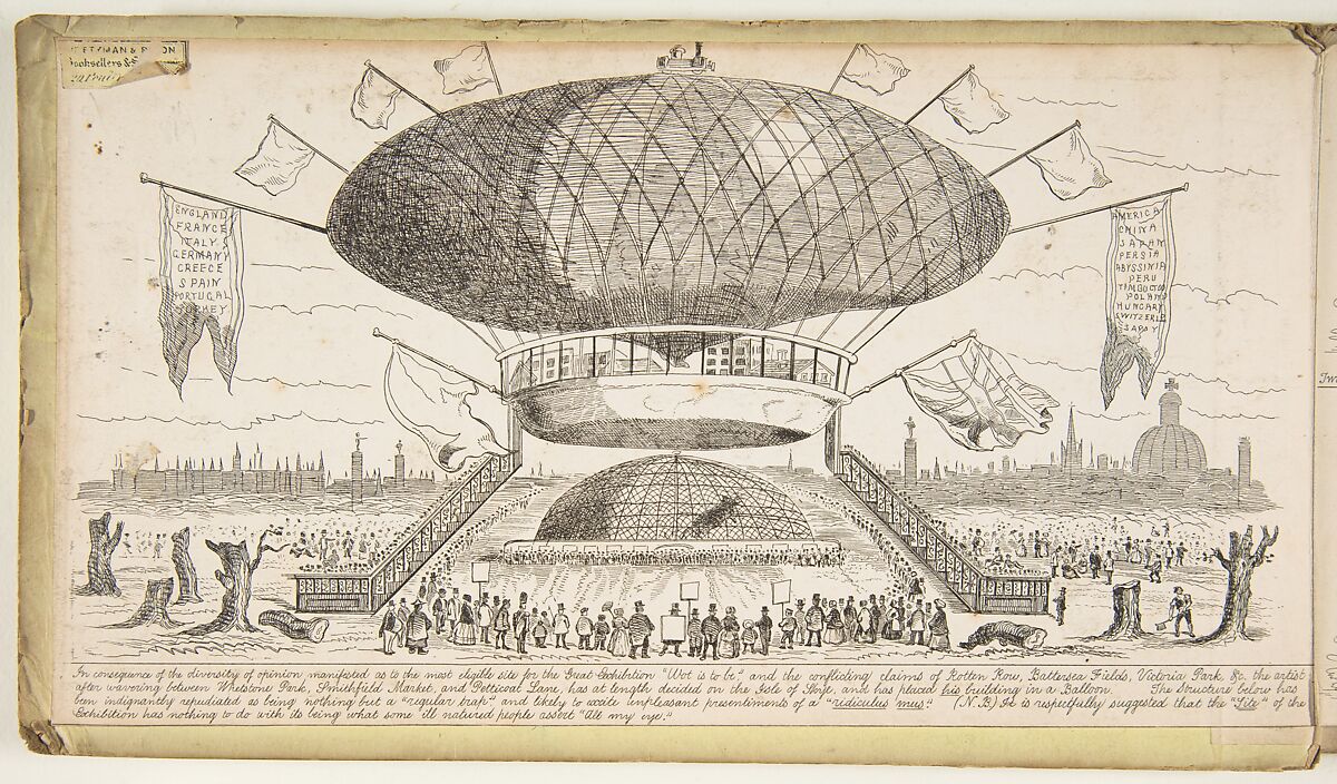 The Great Exhibition "Wot is to Be", Probable Results of The Industry of All Nations in The Year '51, Showing What is to be Exhibited, Who is To Exhibit, in Short How Its All Going to Be Done, George Augustus Sala (British, London 1828–1895 Hove), Wood engraving