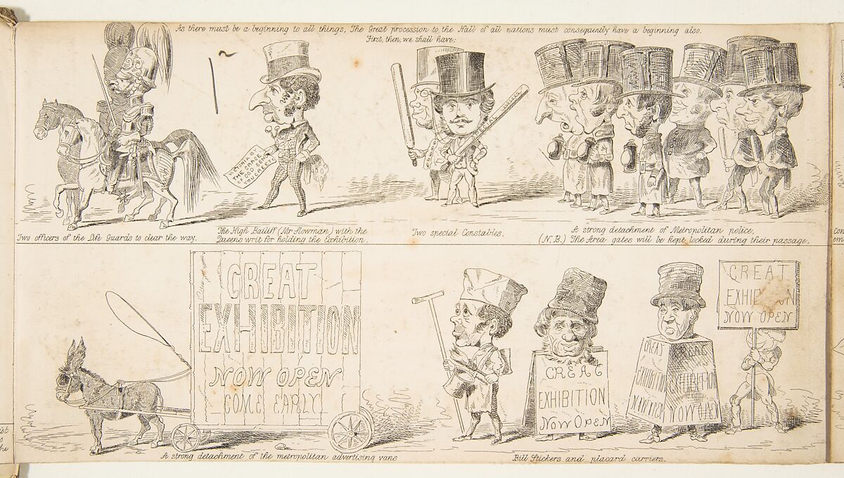 The Great Exhibition "Wot is to Be", Probable Results of The Industry of All Nations in The Year '51, Showing What is to be Exhibited, Who is To Exhibit, in Short How Its All Going to Be Done, George Augustus Sala (British, London 1828–1895 Hove), Wood engraving 