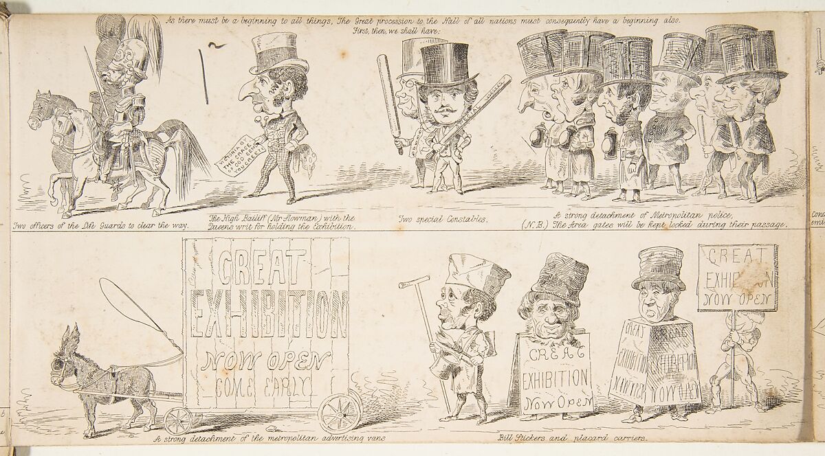 The Great Exhibition "Wot is to Be", Probable Results of The Industry of All Nations in The Year '51, Showing What is to be Exhibited, Who is To Exhibit, in Short How Its All Going to Be Done, George Augustus Sala (British, London 1828–1895 Hove), Wood engraving
