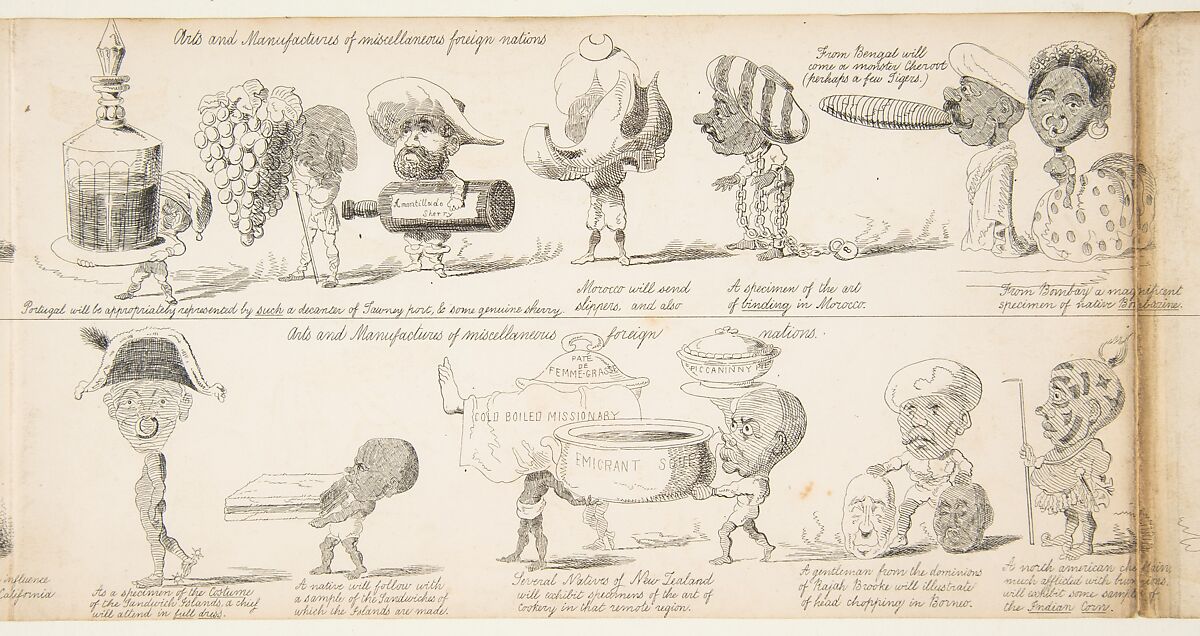The Great Exhibition "Wot is to Be", Probable Results of The Industry of All Nations in The Year '51, Showing What is to be Exhibited, Who is To Exhibit, in Short How Its All Going to Be Done, George Augustus Sala (British, London 1828–1895 Hove), Wood engraving
