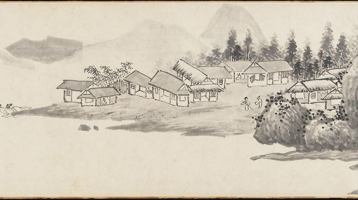 Joint Landscape, Shen Zhou (Chinese, 1427–1509), Handscroll; ink on paper, China