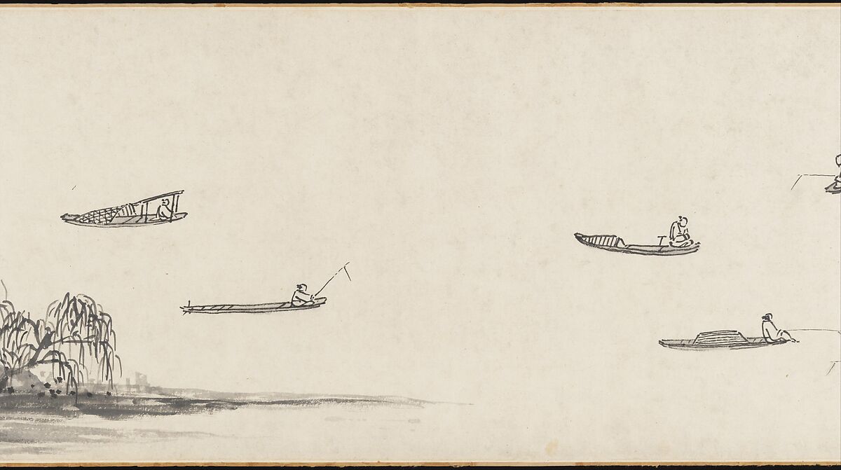 Joint Landscape, Shen Zhou (Chinese, 1427–1509), Handscroll; ink on paper, China