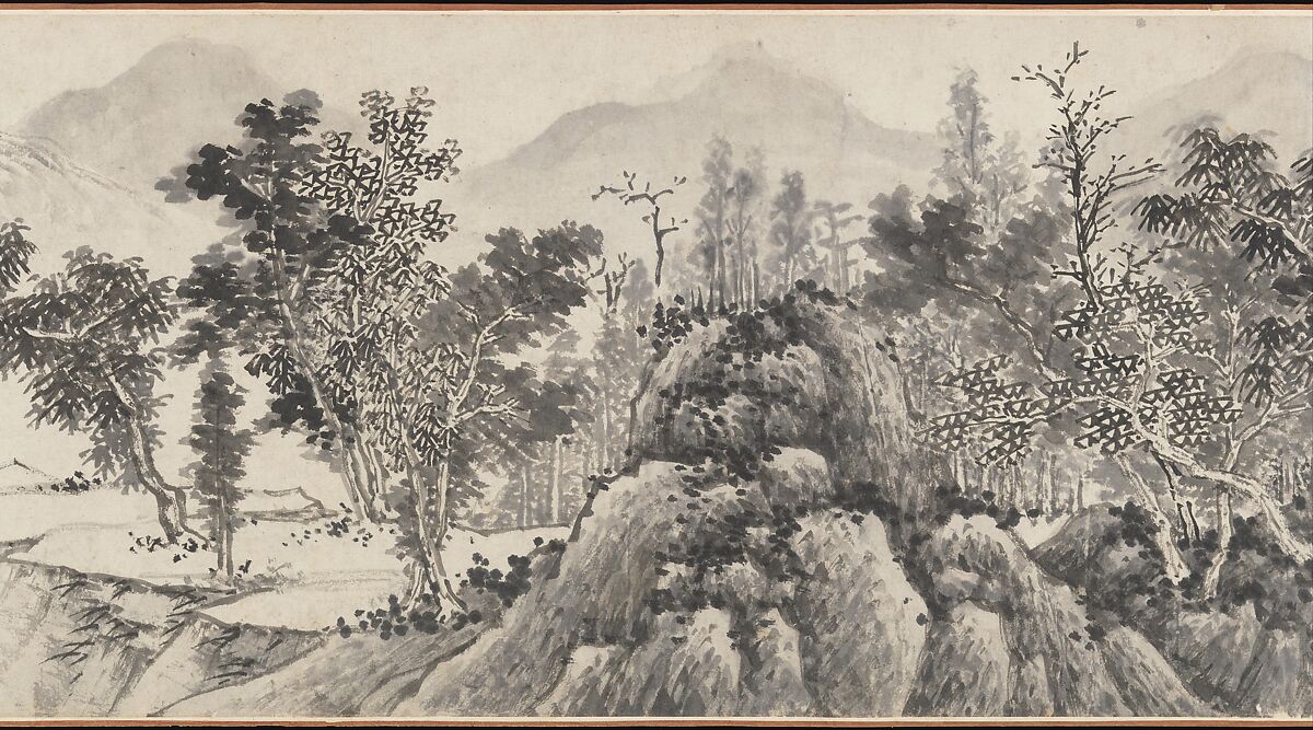 Joint Landscape, Shen Zhou (Chinese, 1427–1509), Handscroll; ink on paper, China
