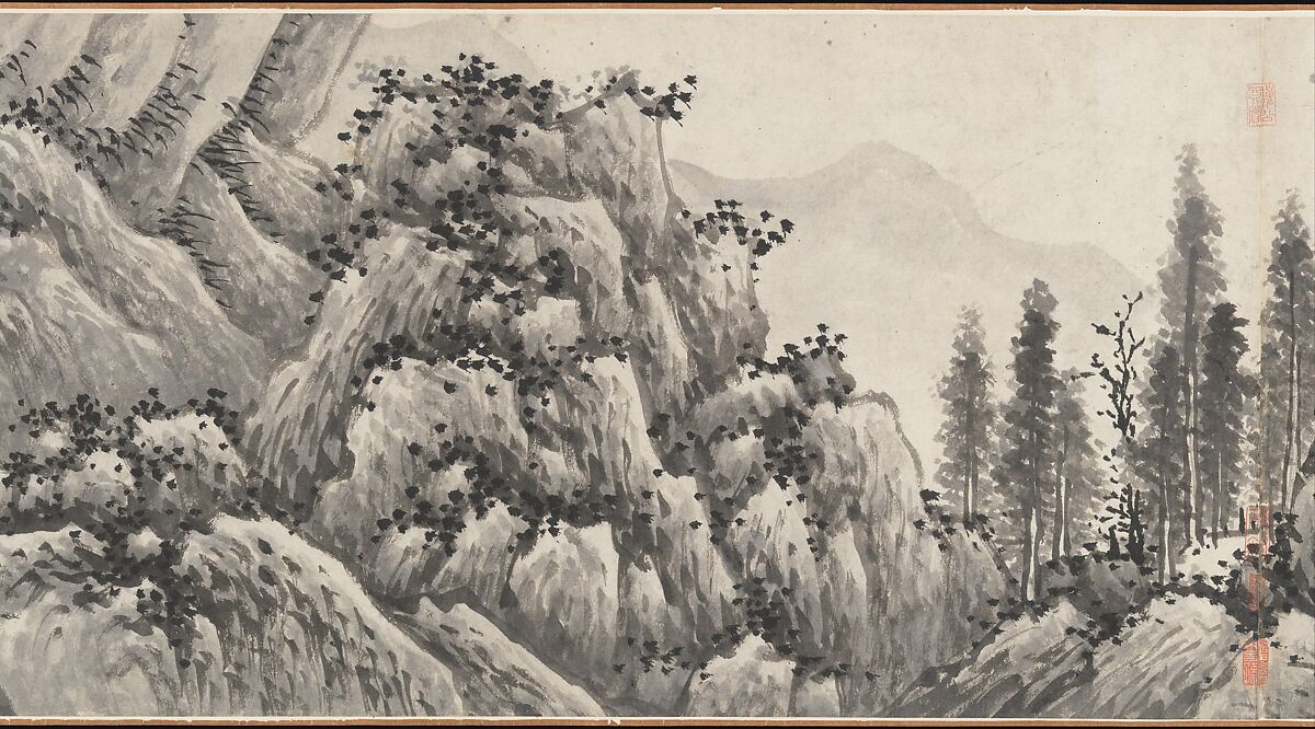 Joint Landscape, Shen Zhou (Chinese, 1427–1509), Handscroll; ink on paper, China