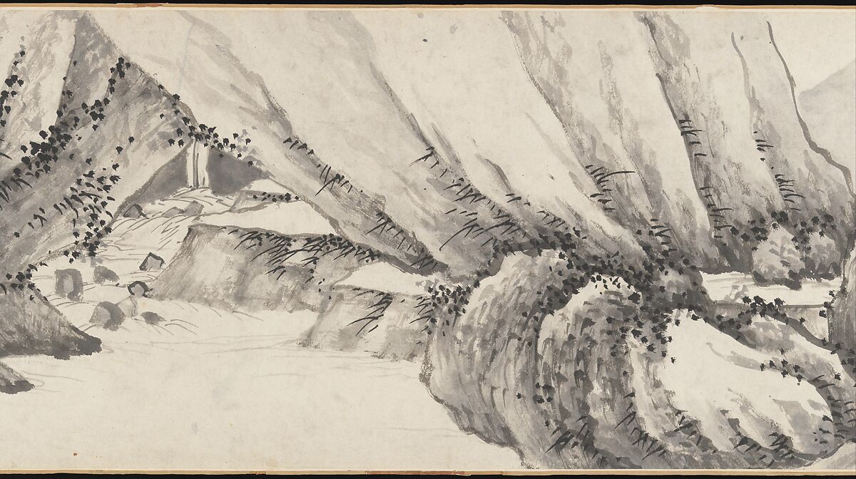 Joint Landscape, Shen Zhou (Chinese, 1427–1509), Handscroll; ink on paper, China