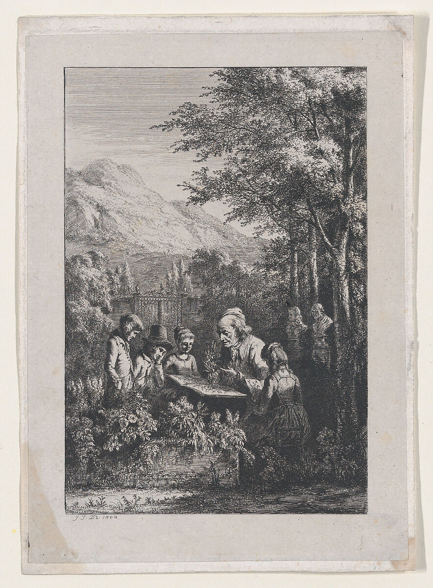 The Botany Lesson, Jean Jacques de Boissieu (French, Lyons 1736–1810 Lyons), Etching with drypoint; first state of four 