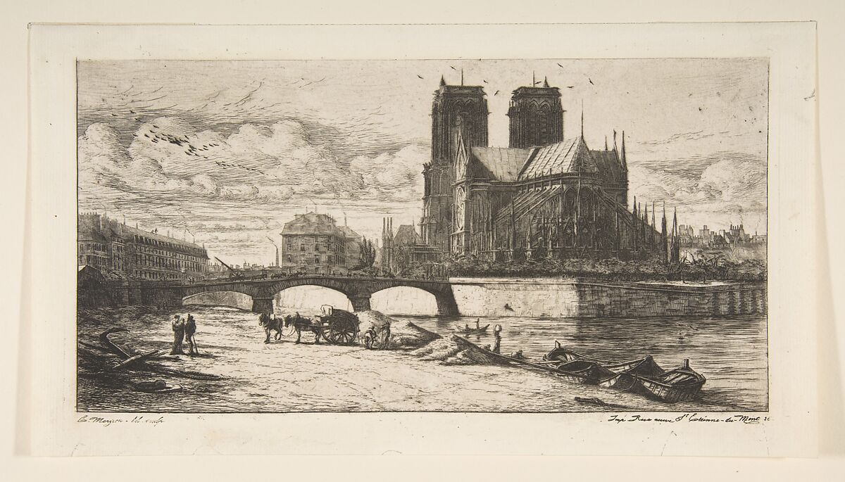 The Apse of Notre-Dame, Paris, Charles Meryon (French, 1821–1868), Etching 