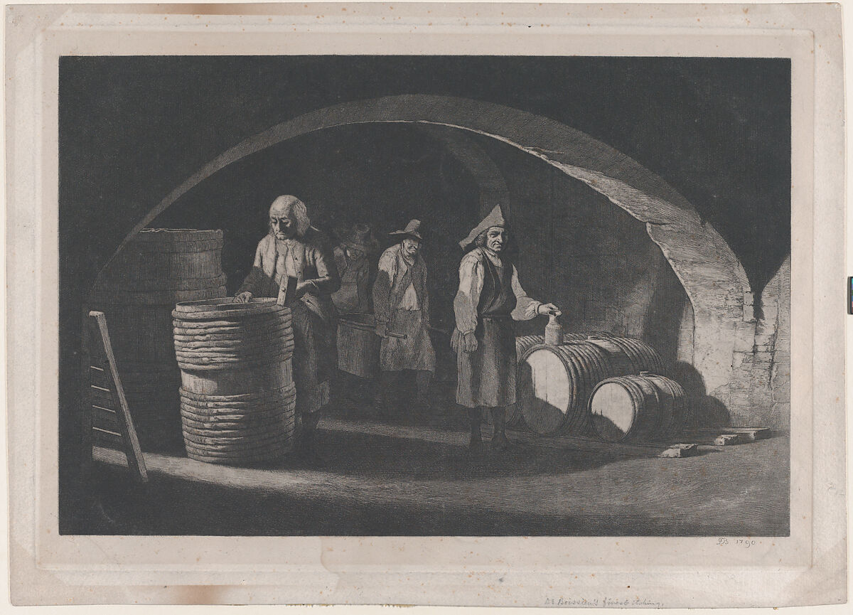 The Coopers, Jean Jacques de Boissieu (French, Lyons 1736–1810 Lyons), Etching with drypoint and roulette; fifth state of seven (Perez) 