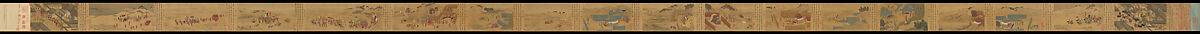 Eighteen Songs of a Nomad Flute: The Story of Lady Wenji, Unidentified artist Chinese, early 15th century, Handscroll; ink, color, and gold on silk, China