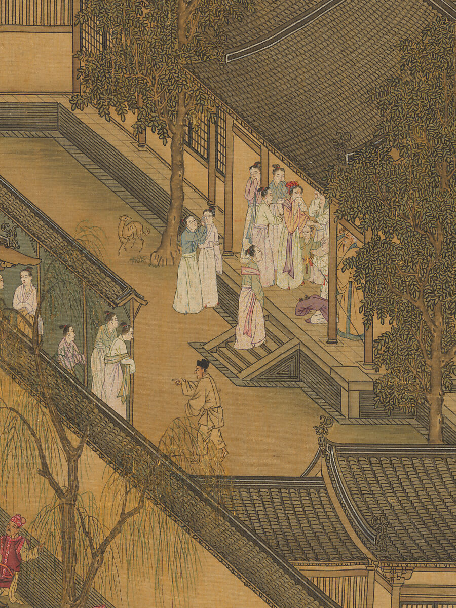 Eighteen Songs of a Nomad Flute: The Story of Lady Wenji, Unidentified artist Chinese, early 15th century, Handscroll; ink, color, and gold on silk, China