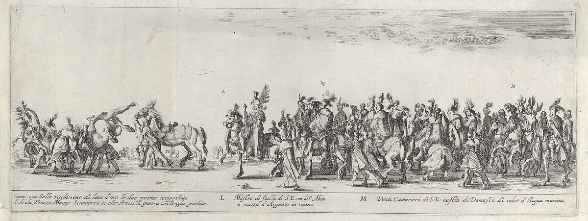 Entry of the Polish Ambassador into Rome, Stefano della Bella (Italian, Florence 1610–1664 Florence), Etching; first or second state of three