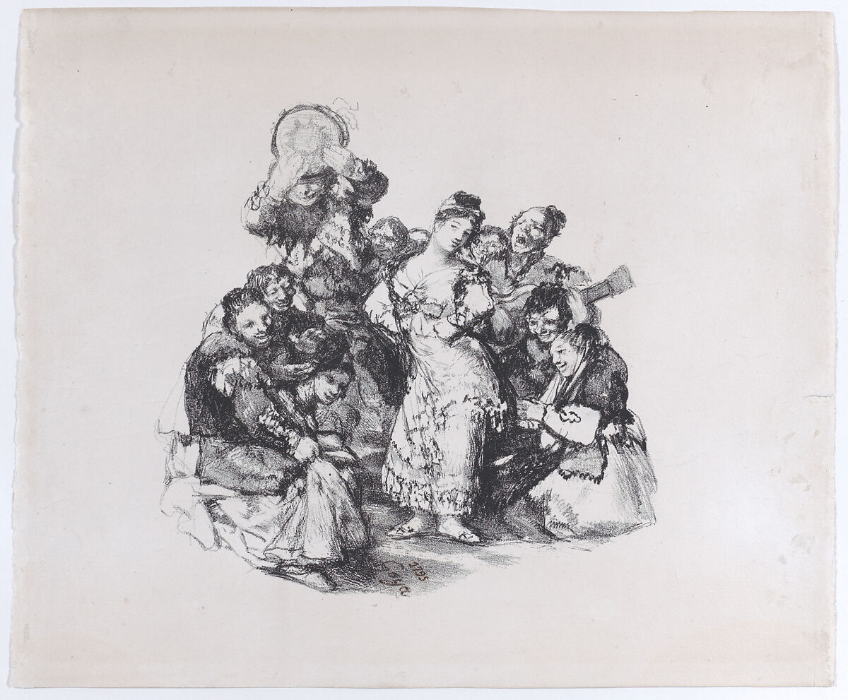 The Andalusian dance (El Vito), Goya (Francisco de Goya y Lucientes) (Spanish, Fuendetodos 1746–1828 Bordeaux), Lithograph 