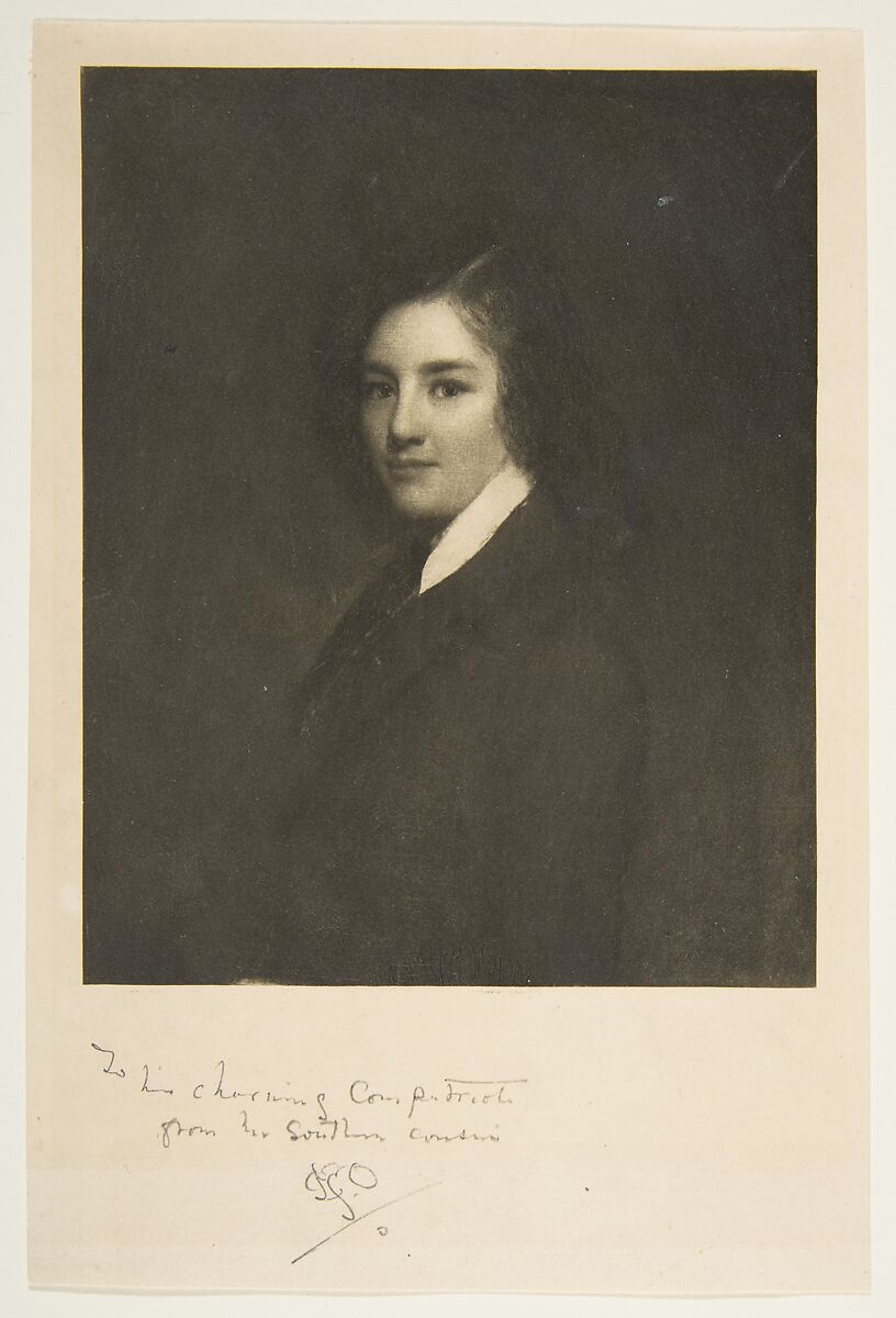 James McNeill Whistler, Age 14, After Sir William Boxall (British, Oxford 1800–1879 London), Photogravure 