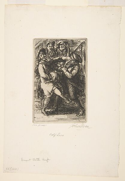 Calf Love, John Sloan (American, Lock Haven, Pennsylvania 1871–1951 Hanover, New Hampshire), Etching