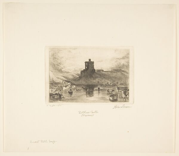 Dedham Castle, after Turner, John Sloan (American, Lock Haven, Pennsylvania 1871–1951 Hanover, New Hampshire), Etching