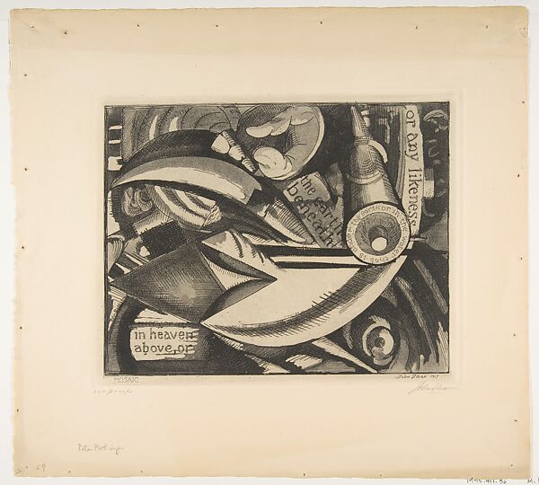 Mosaic, John Sloan (American, Lock Haven, Pennsylvania 1871–1951 Hanover, New Hampshire), Etching and aquatint