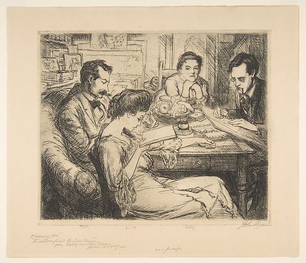 Memory, John Sloan (American, Lock Haven, Pennsylvania 1871–1951 Hanover, New Hampshire), Etching 