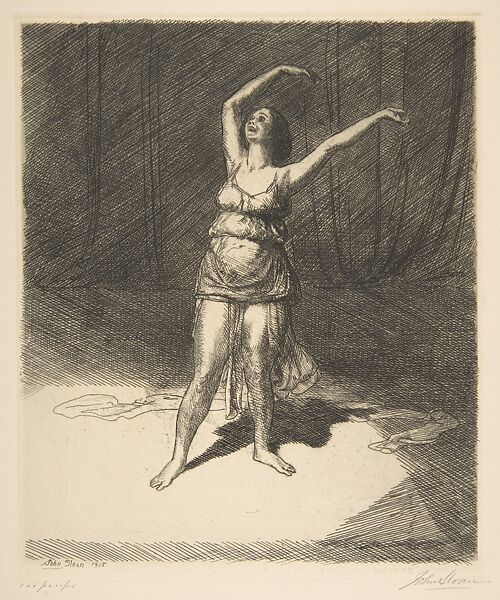 Isadora Duncan, John Sloan (American, Lock Haven, Pennsylvania 1871–1951 Hanover, New Hampshire), Etching 