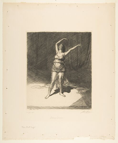 Isadora Duncan, John Sloan (American, Lock Haven, Pennsylvania 1871–1951 Hanover, New Hampshire), Etching