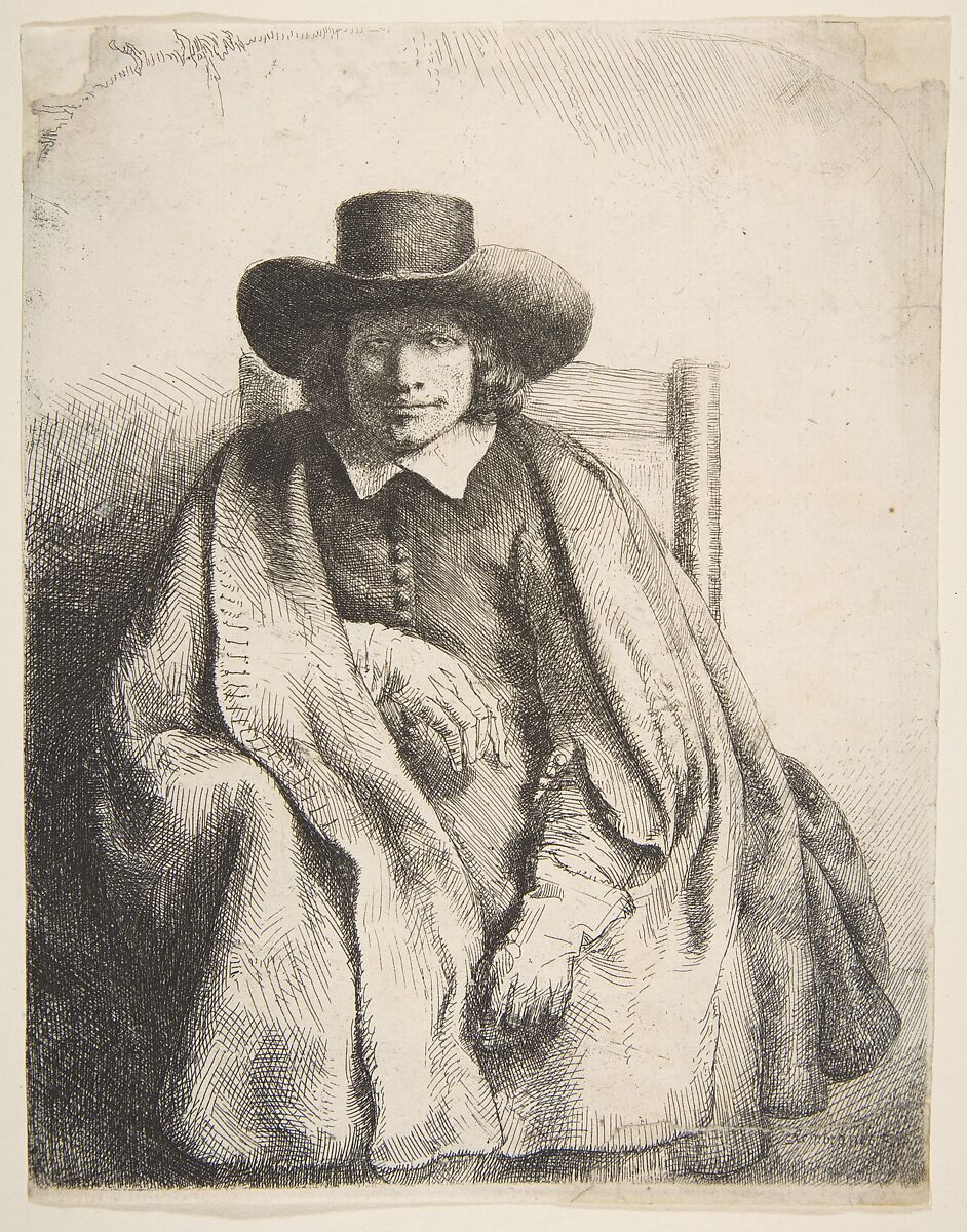 Clement de Jonghe, printseller, Rembrandt (Rembrandt van Rijn) (Dutch, Leiden 1606–1669 Amsterdam), Etching 