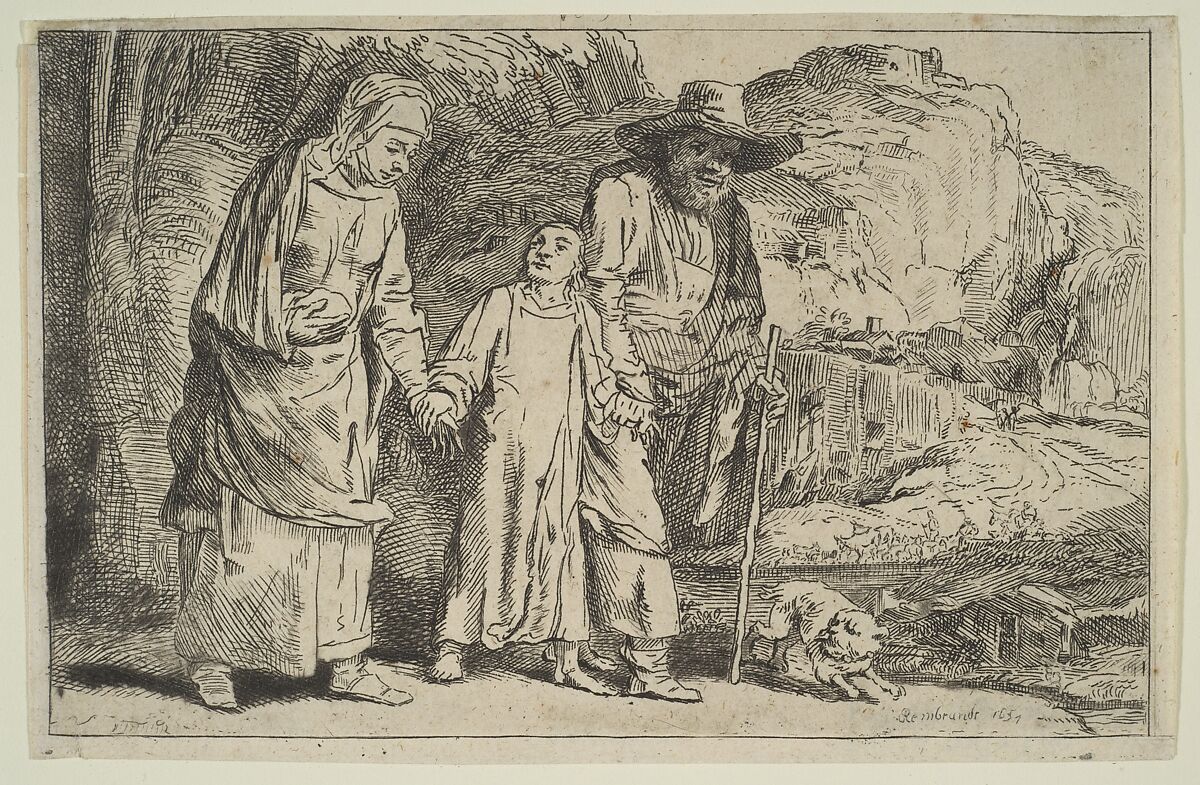 Christ Between His Parents Returning from the Temple, Baron Dominique Vivant Denon (French, Givry 1747–1825 Paris), Etching 