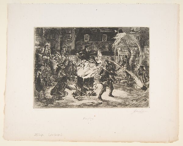Bonfire, John Sloan (American, Lock Haven, Pennsylvania 1871–1951 Hanover, New Hampshire), Etching