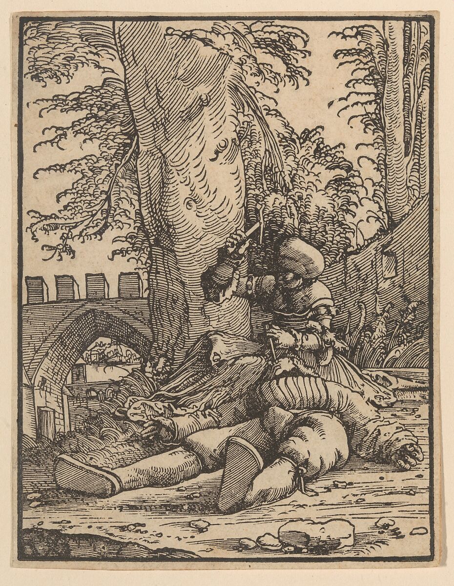 Jael and Sisera, Albrecht Altdorfer (German, Regensburg ca. 1480–1538 Regensburg), Woodcut
