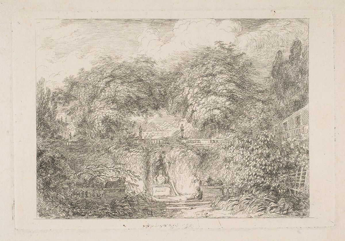 The Little Park, Jean Honoré Fragonard (French, Grasse 1732–1806 Paris), Etching 