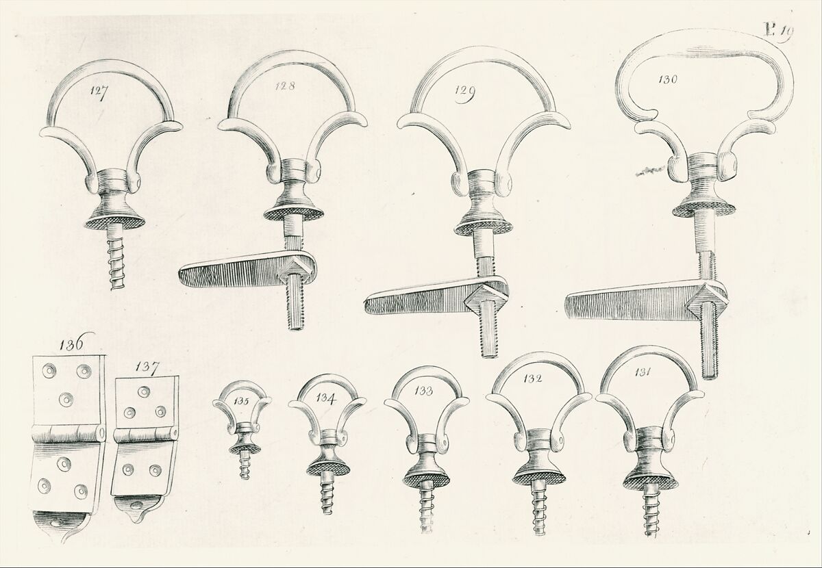 Manufacturer's Catalogue of Hardware, Anonymous, British, 18th century, Illustrations: engraving 