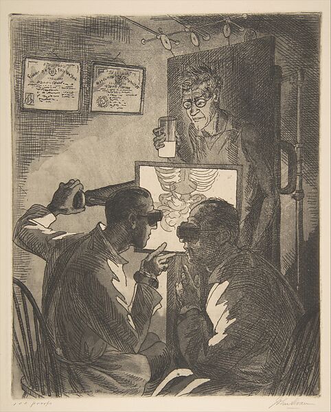 X-Rays, John Sloan (American, Lock Haven, Pennsylvania 1871–1951 Hanover, New Hampshire), Etching and aquatint 