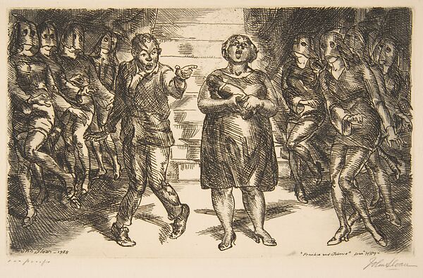 Frankie and Johnnie, John Sloan (American, Lock Haven, Pennsylvania 1871–1951 Hanover, New Hampshire), Etching 