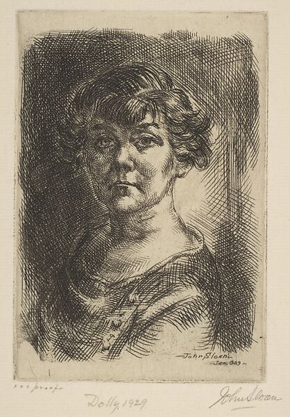 Dolly, John Sloan (American, Lock Haven, Pennsylvania 1871–1951 Hanover, New Hampshire), Etching 