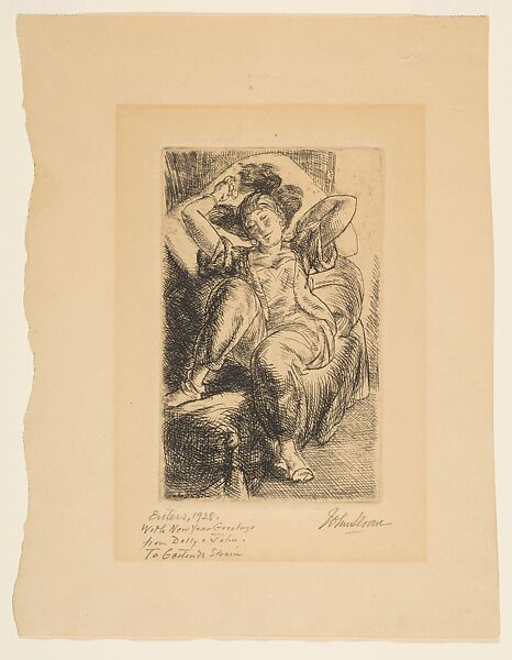 Odalisque, John Sloan (American, Lock Haven, Pennsylvania 1871–1951 Hanover, New Hampshire), Etching