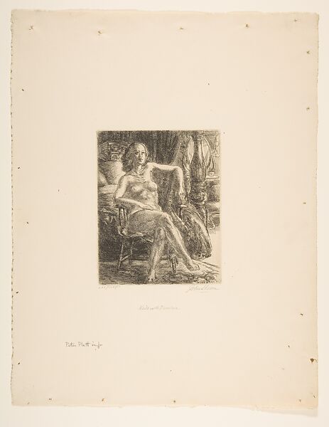Nude with Furniture, John Sloan (American, Lock Haven, Pennsylvania 1871–1951 Hanover, New Hampshire), Etching