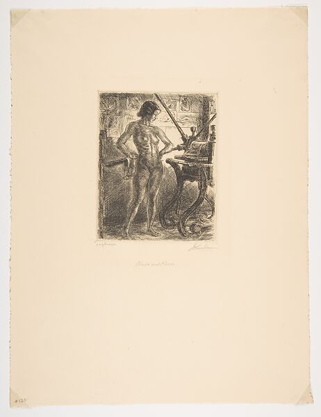 Nude and Etching Press, John Sloan (American, Lock Haven, Pennsylvania 1871–1951 Hanover, New Hampshire), Etching