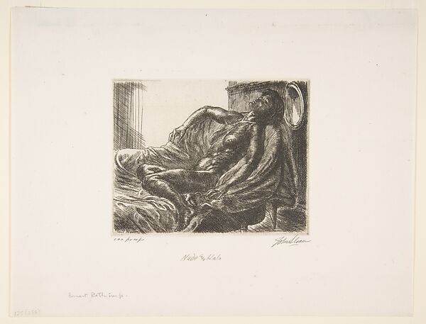 Nude with Halo, John Sloan (American, Lock Haven, Pennsylvania 1871–1951 Hanover, New Hampshire), Etching and engraving