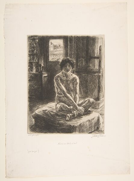 Nude on Posing Stand, John Sloan (American, Lock Haven, Pennsylvania 1871–1951 Hanover, New Hampshire), Etching and aquatint
