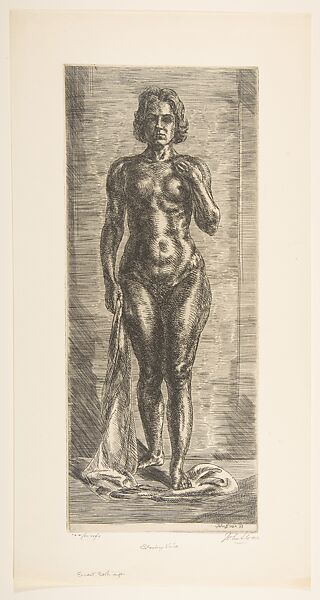 Standing Nude, John Sloan (American, Lock Haven, Pennsylvania 1871–1951 Hanover, New Hampshire), Etching and engraving 